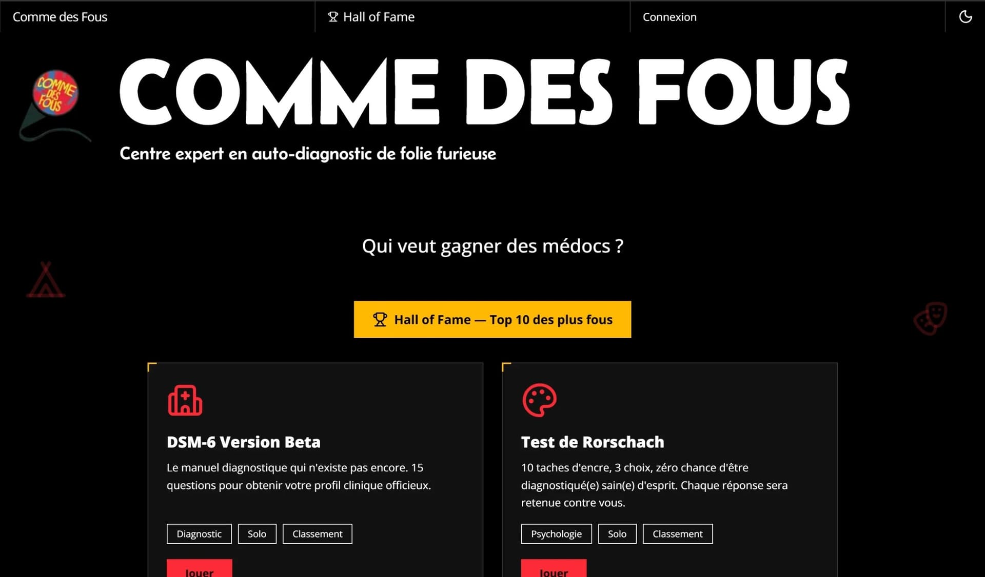 Jeux en ligne du média Comme des fous