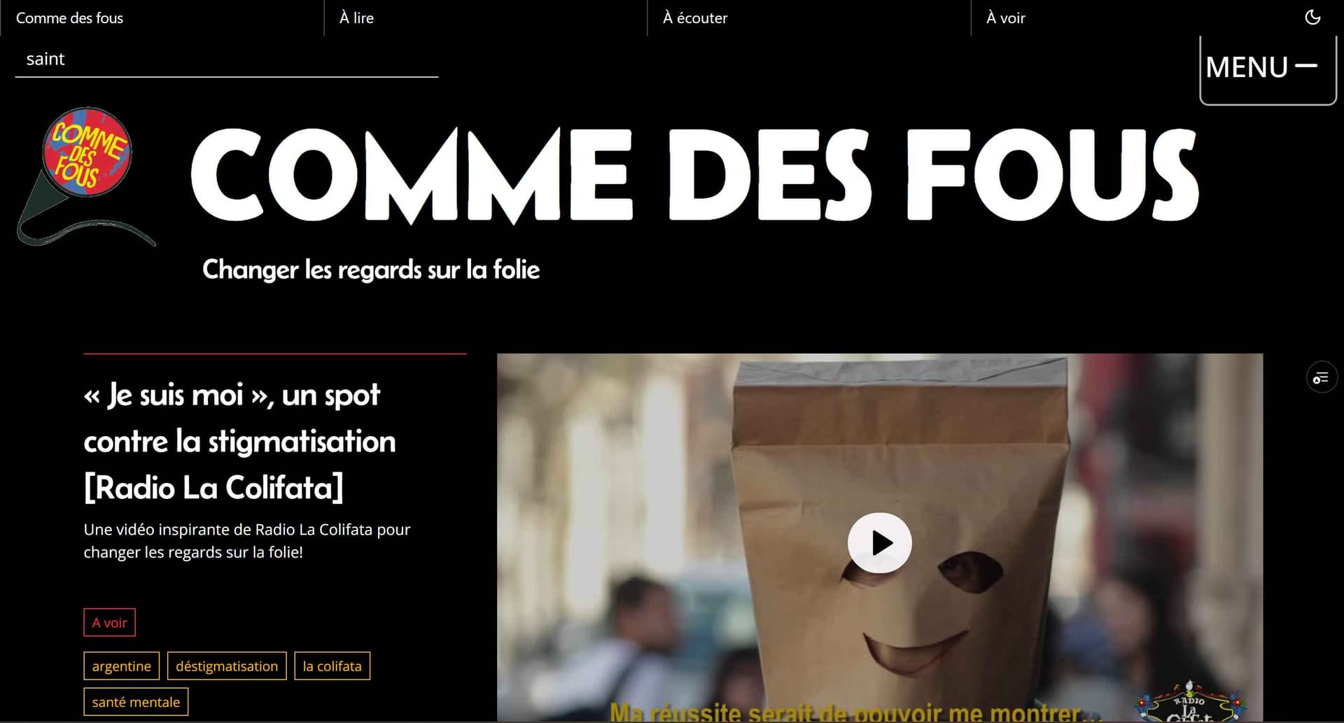 Site du média Comme des fous