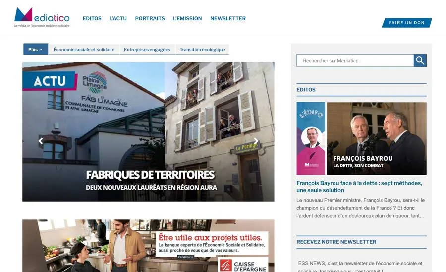 Site vitrine de Mediatico