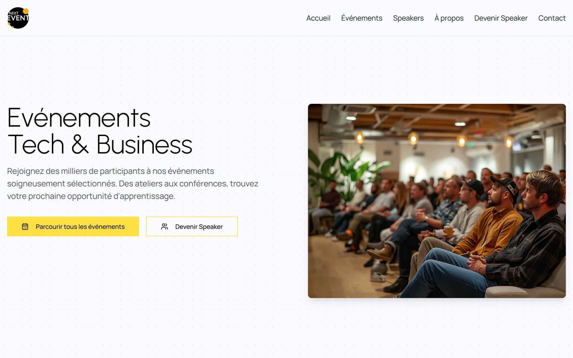 Next Event - Démo WordPress Headless