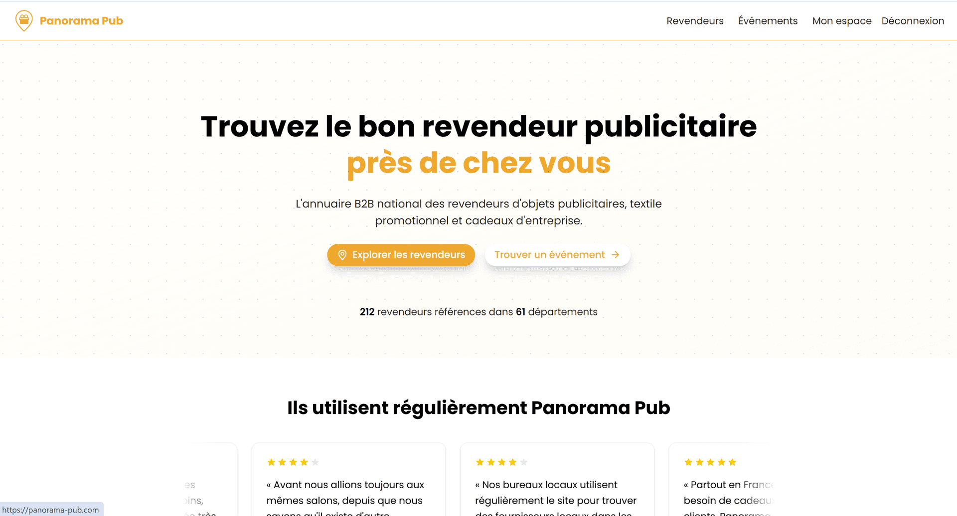 Annuaire Panorama Pub - fournisseurs d'objets publicitaires