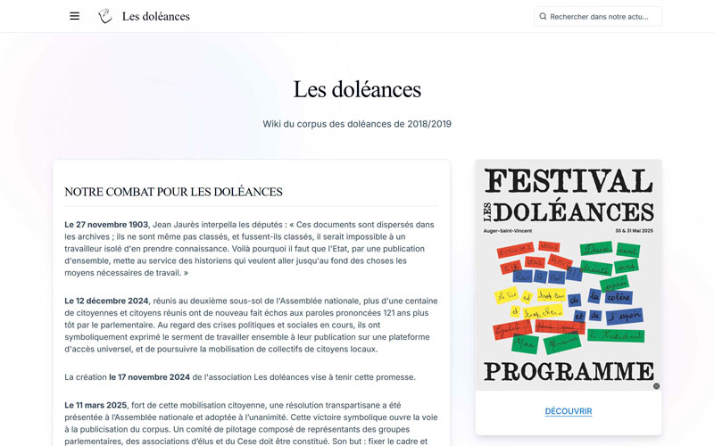 Association des Doléances